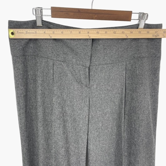 Cynthia Steffe Gray High Rise Wool Blend Wide Legged Trousers - Picture 5 of 8